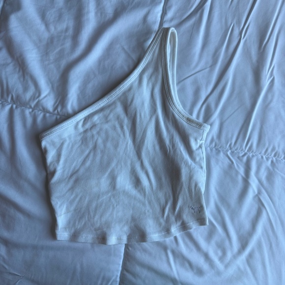 PINK Victoria's Secret White Ribbed Top, XXS - Picture 1 of 5